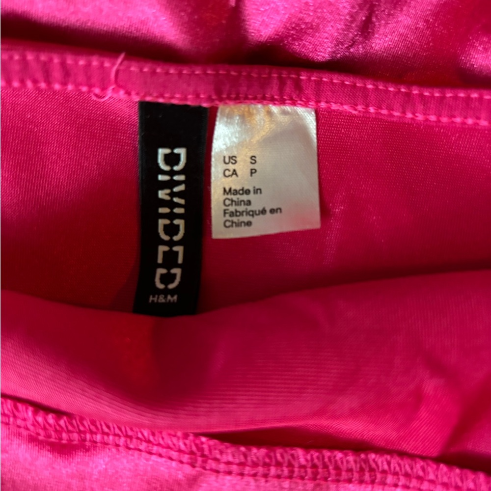 H&M pink silk dress